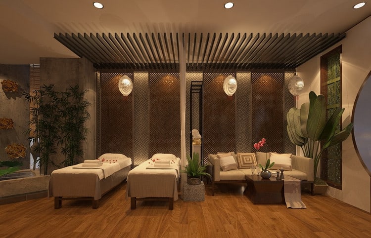 Thiết kế spa phong cách mộc