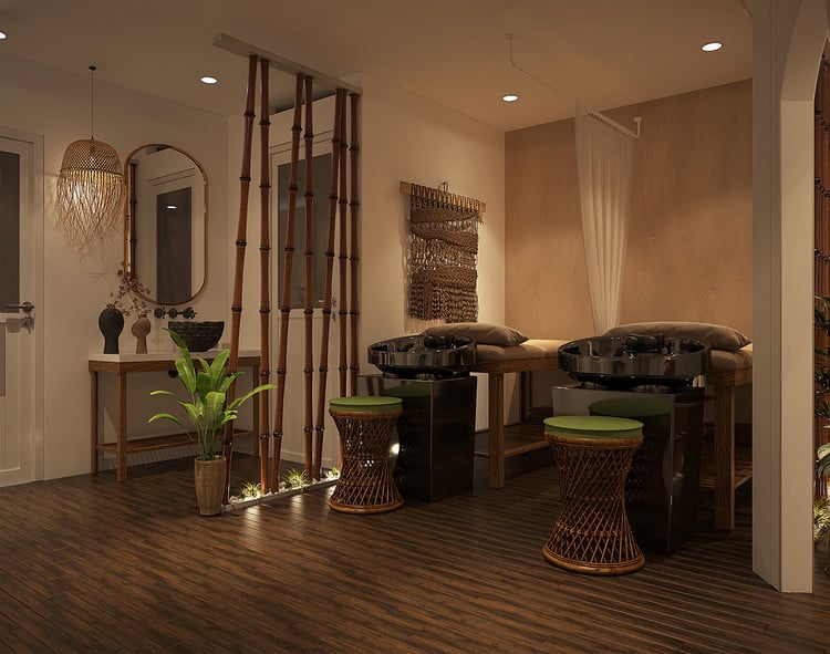 Thiết kế spa phong cách mộc đẹp