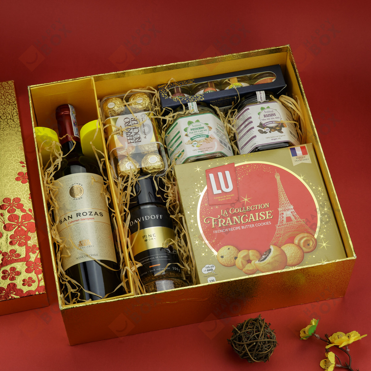 Hộp quà tặng tết cao cấp Happybox CÁT TƯỜNG NHƯ Ý HPH005 - Quà tết Happybox