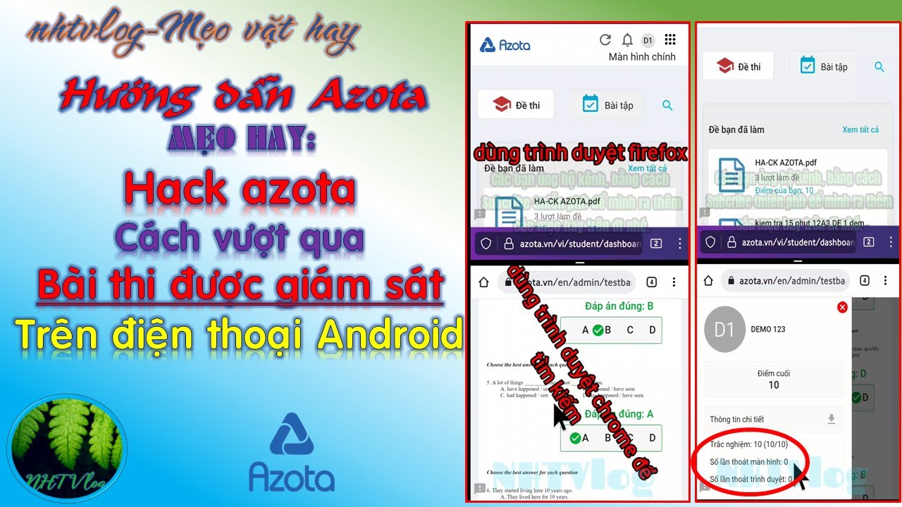 Cách hack Azota Answers trên điện thoại và máy tính, code chuẩn 2023 - mof.com.vn
