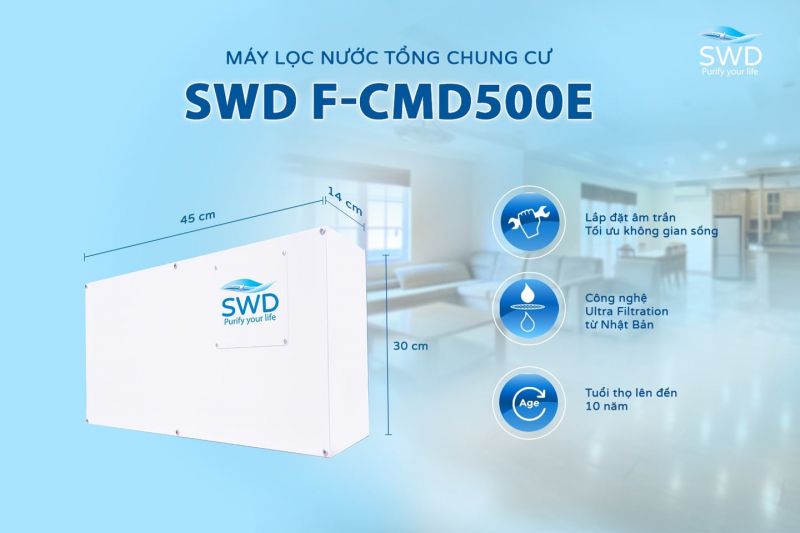 Máy lọc nước chung cư SWD F-CMD500E