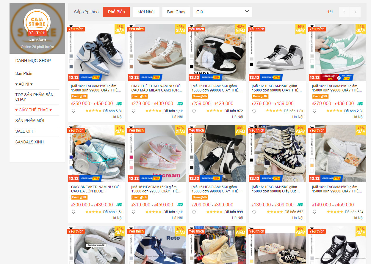 Top 10 Cửa Hàng Sneaker Uy Tín Trên Shopee - Review Plus