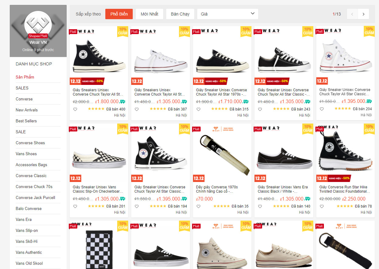 Top 10 Cửa Hàng Sneaker Uy Tín Trên Shopee - Review Plus