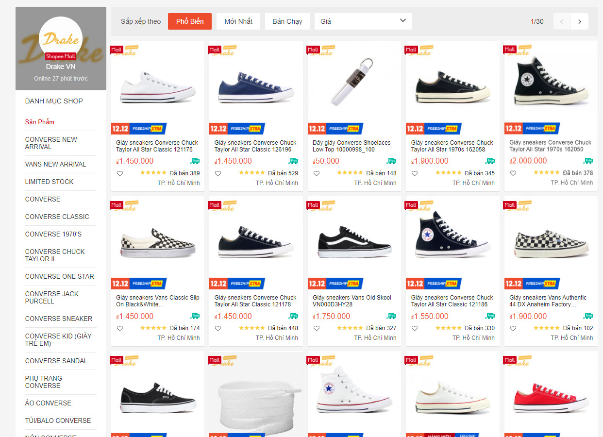 Top 10 Cửa Hàng Sneaker Uy Tín Trên Shopee - Review Plus