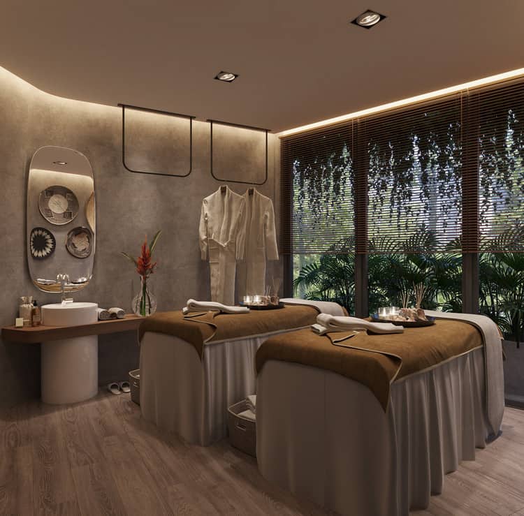 mẫu thiết kế spa phong cách mộc gần gũi thiên nhiên