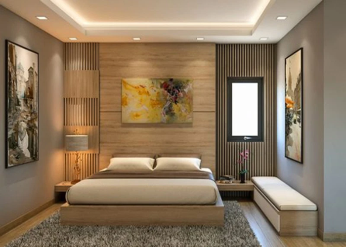 Thiết kế khép kín phòng ngủ gỗ 15m2 ấm cúng của bạn