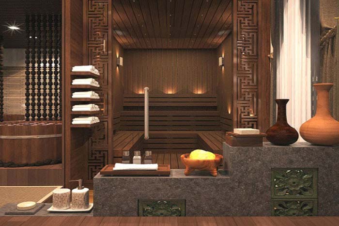 Thiết kế phòng tắm hơi spa Indochine